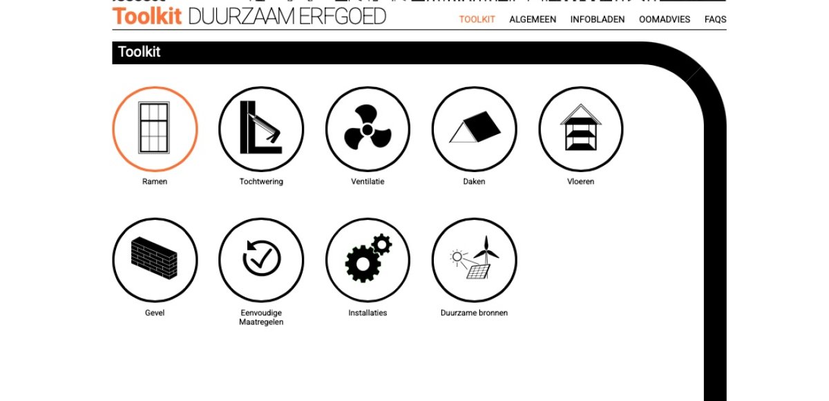 screenshot toolkit Duurzaam Erfgoed-OOM Advies