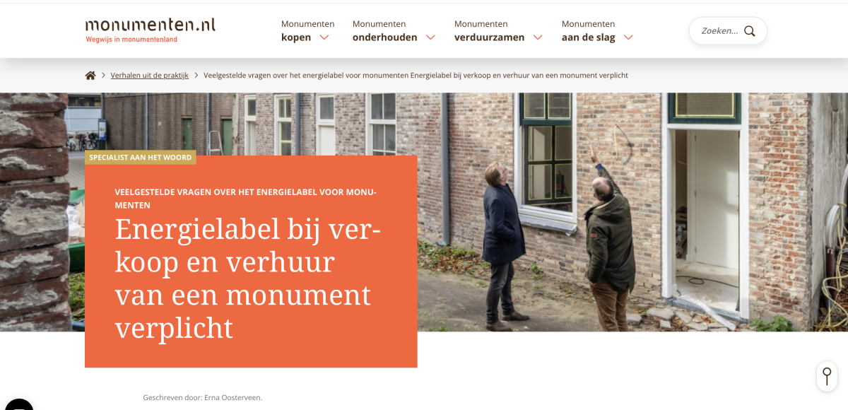 Pageview Monumenten.nl interview met Frank Buchner