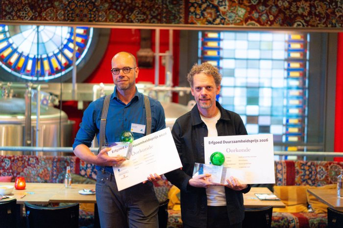Twee prijswinnaars Erfgoed Duurzaamheidsprijs 2026